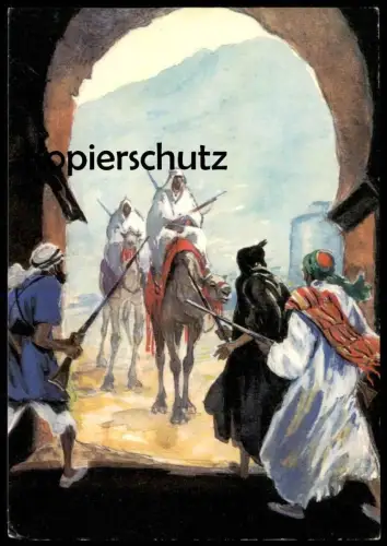 ÄLTERE KÜNSTLER POSTKARTE KARL MAY SAND DES VERDERBENS Indianer Indians postcard cpa AK Ansichtskarte