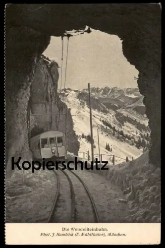 ALTE POSTKARTE DIE WENDELSTEINBAHN ZUG TRAIN TREIN Tram Eisenbahn Tunnel Lokomotive Schnee Ansichtskarte AK cpa postcard
