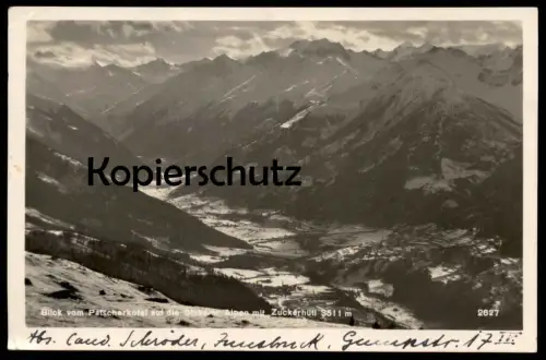 ALTE POSTKARTE BLICK VOM PATSCHERKOFEL AUF STUBAIER ALPEN mit Zuckerhütl 1928 Austria cpa postcard AK Ansichtskarte