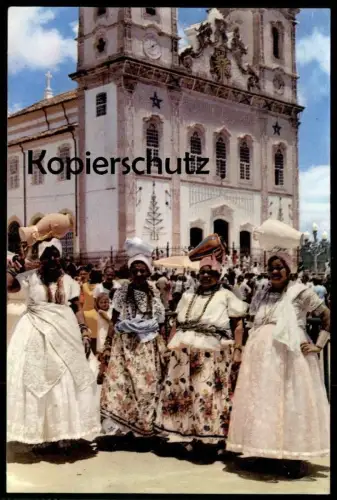 POSTKARTE SALVADOR BAHIANAS TIPICAS BRASIL FESTA TRADICIONAL TRACHT costume folklorique traditional style postcard cpa