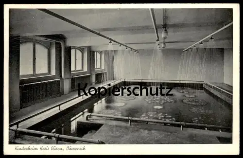 ALTE POSTKARTE KINDERHEIM KREIS DÜREN BÜRVENICH Zülpich Schwimmbad Swimming Pool Piscine Ansichtskarte AK cpa postcard