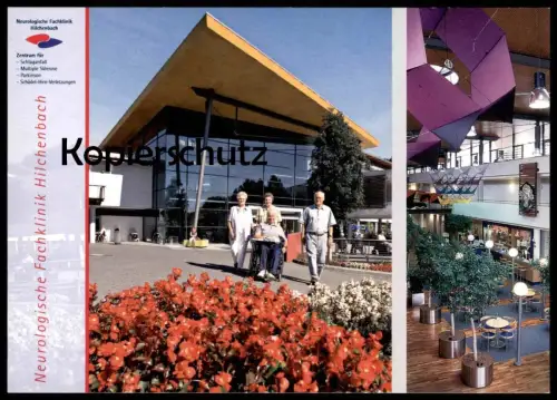 ÄLTERE POSTKARTE HILCHENBACH NEUROLOGISCHE FACHKLINIK Klinik Krankenhaus Hospital Rollstuhl wheelchair AK Ansichtskarte