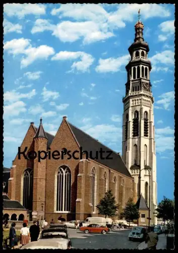 ÄLTERE POSTKARTE MIDDELBURG KERK CHURCH AUTOS AUTO CARS CAR Karmann Ghia ? VW Volkswagen cpa postcard AK Ansichtskarte