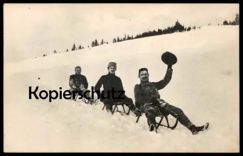 ALTE POSTKARTE WINTERSPORT RODEL SCHLITTEN FAHREN TEGERNSEE SPORT BOB Rodeln Luge Traineau Sleigh Ottmar Zieher 1905 cpa