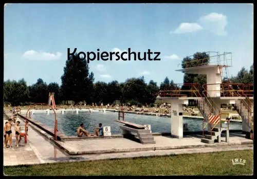 ÄLTERE POSTKARTE RASTATT SCHWIMMBAD SPRUNGTURM Piscine Swimming Pool Bad 1972 cpa postcard AK Ansichtskarte