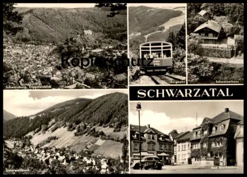 ÄLTERE POSTKARTE SCHWARZATAL BERGBAHN SCHWARZBURG UNTERWEISSBACH BAD BLANKENBURG LOKOMOTIVE BAHN TRAIN ZUG cpa postcard
