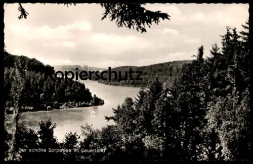 ÄLTERE POSTKARTE TALSPERRE DER SCHÖNE SORPESEE SUNDERN Barrage Water dam cpa postcard AK Ansichtskarte