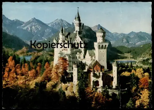 ÄLTERE POSTKARTE SCHLOSS NEUSCHWANSTEIN TIROLER ALPEN KÖNIG LUDWIG II. Bayern Ansichtskarte cpa postcard castle chateau