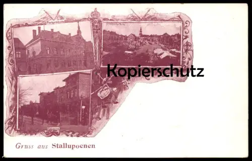 ALTE POSTKARTE GRUSS AUS STALLUPOENEN KASERNE POST Nesterow Ebenrode Stalupenai Stolupiany Ostpreussen postcard AK