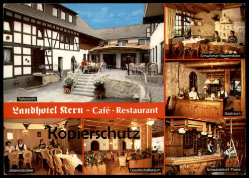ÄLTERE POSTKARTE BAD ZWESTEN LANDHOTEL KERN SCHWÄLMER BAUERNSTUBE THEKE BAR Bauernhaus postcard cpa Ansichtskarte AK
