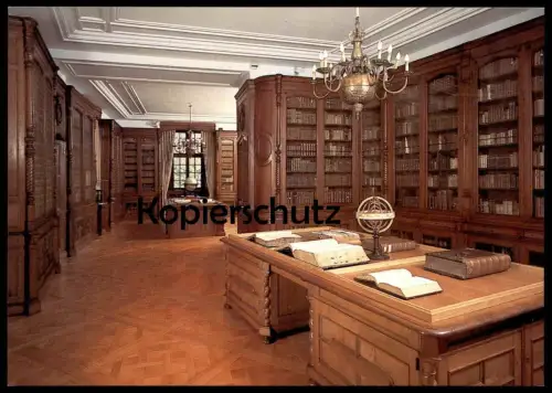 POSTKARTE BIBLIOTHEK BURG ANHOLT ISSELBURG bibliotheque library Schloss castle chateau Ansichtskarte AK cpa postcard