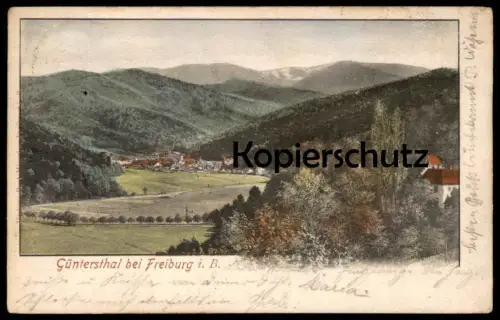 ALTE POSTKARTE FREIBURG-GÜNTERSTHAL GÜNTERSTAL BREISGAU Schwarzwald black forest 1902 cpa postcard AK Ansichtskarte
