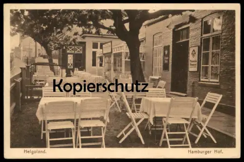 ALTE POSTKARTE INSEL HELGOLAND RESTAURATION HAMBURGER HOF Restaurant Bavaria Brauerei Ansichtskarte AK cpa postcard
