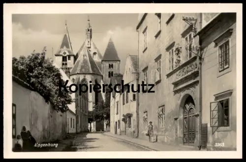 ALTE POSTKARTE EGGENBURG BLICK AUF KIRCHE Niederösterreich N.Ö. Austria Autriche Österreich cpa postcard Ansichtskarte
