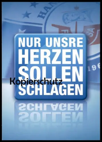 WERBEKARTE FC HANSA ROSTOCK NUR UNSRE HERZEN SOLLEN SCHLAGEN BABY TEAM FUSSBALL SPIEL CHANCE Karte soccer footbal