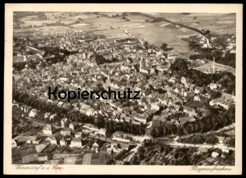 ALTE POSTKARTE WARENDORF AN DER EMS FLIEGERAUFNAHME 1931 JUNKERS LUFTBILD ZENTRALE Luftaufnahme Vogelschau Ansichtskarte