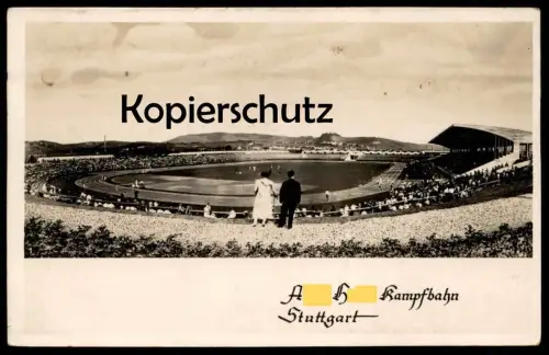 ALTE POSTKARTE STUTTGART A. H. KAMPFBAHN STADION Stadium Stade 1940er 40er cpa postcard AK Ansichtskarte