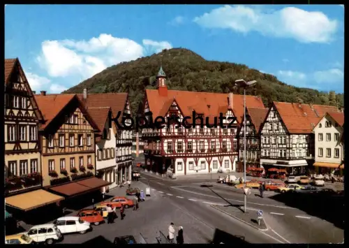 ÄLTERE POSTKARTE BAD URACH THERMALBAD Autos Volkswagen Renault Peugeot Citroen Porsche Diakonisse deaconess diaconesse