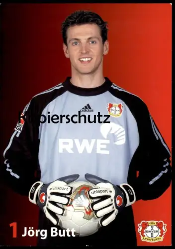 AUTOGRAMMKARTE JÖRG BUTT BAYER LEVERKUSEN AUTOGRAPH Autogramm Karte autographe Torwart Goal Keeper gardien de but goalie
