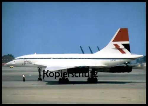 POSTKARTE CONCORDE 04/26 102 BAE G-BOAD Cn 102 British Airways Passagierflugzeug Flugzeug Airline Airplane Aircraft cpa