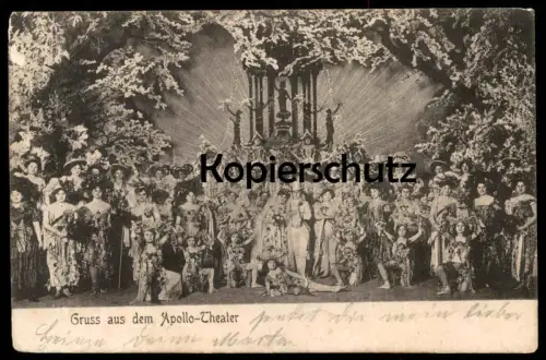 ALTE POSTKARTE GRUSS AUS DEM APOLLO THEATER BERLIN THEATRE Théâtre Feldpost nach Karibib Deutsch-Südwestafrika