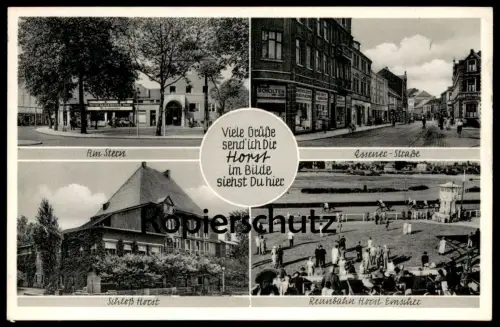 ÄLTERE POSTKARTE GELSENKIRCHEN HORST RENNBAHN HORST EMSCHER Am Stern Essener Strasse Pferderennen horse race chevaux