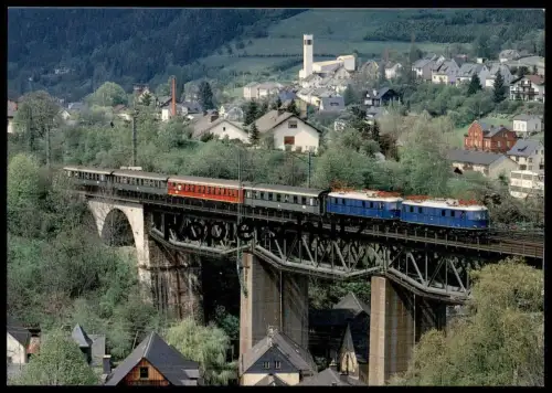 POSTKARTE SCHNELLZUGLOKOMOTIVEN E18 03 E18 047 SONDERZUG IN LUDWIGSSTADT Train Zug Railway Eisenbahn Lokomotive