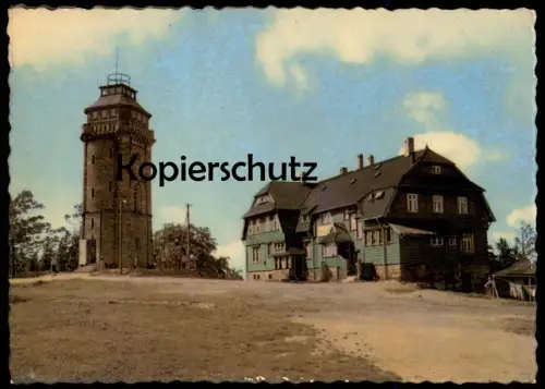 ÄLTERE POSTKARTE AUERSBERG HOG WISMUT BERGHOTEL UND AUSSICHTSTURM bei Johanngeorgenstadt Turm Tower Ansichtskarte AK cpa