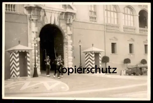 FOTO POSTKARTE CPA PHOTO MONACO MONTE CARLO Kanone cannon soldiers changing of the guard relève de la garde Wachablösung