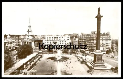 ALTE POSTKARTE LONDON TRAFALGAR SQUARE Nelson's Column 1956 Valentine's Postcard Carbotone Vatlentine & Sons Ltd. cpa AK