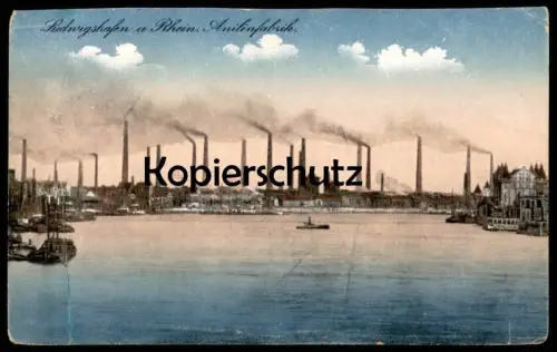 ALTE POSTKARTE LUDWIGSHAFEN AM RHEIN ANILINFABRIK PANORAMA BASF Fabrik Ansichtskarte AK cpa postcard factory
