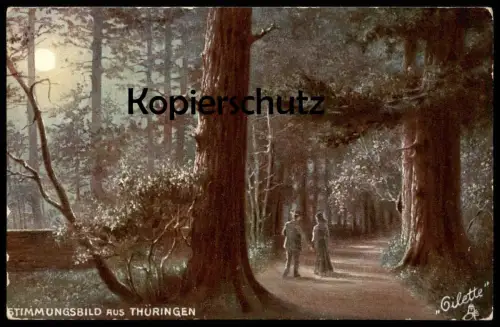 ALTE POSTKARTE STIMMUNGSBILD AUS THÜRINGEN FRIEDRICHRODA RAPHAEL TUCK'S OILETTE No. 190 B Paar Couple cpa postcard Tucks