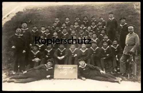 ALTE FOTO POSTKARTE SCHILLIG KOMPANIE MATROSENARTILLERIE Artillerie Soldat Soldaten Marine Horumersiel Wangerland photo