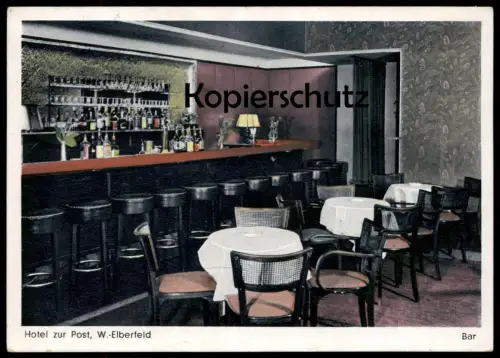 ALTE POSTKARTE WUPPERTAL ELBERFELD HOTEL ZUR POST BESITZER JOS. AHN BAR FELDPOST 1942 Ansichtskare AK cpa postcard