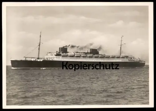 ALTE POSTKARTE TURBINEN-SCHNELLDAMPFER BREMEN STEAMER SHIP STEAMSHIP SCHIFF DAMPFER STEMPEL D. ROLAND AUF HOHER SEE cpa