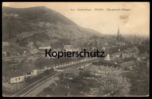 ALTE POSTKARTE THANN HAUTE-ALSACE VUE GÉNÉRALE RANGEN Elsass Chemin de fer Railway Eisenbahn Railroad cpa postcard AK