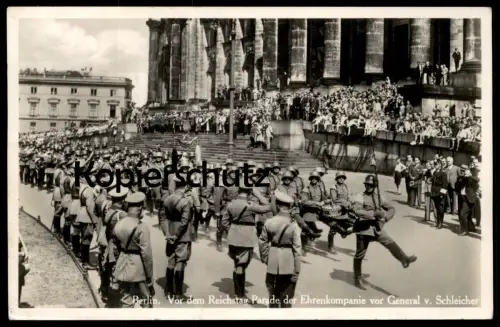 ALTE POSTKARTE BERLIN EHRENKOMPANIE GENERAL VON SCHLEICHER Parade military music Musikkapelle uniform postcard Kompanie