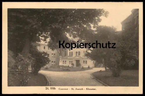 ALTE POSTKARTE SANKT VITH SAINT VITH COUVENT ST. JOSEPH KLOOSTER Kloster postcard cpa Ansichtskarte AK