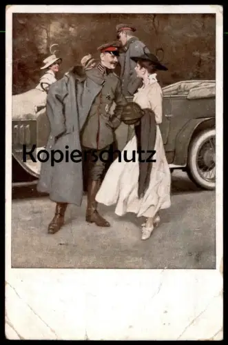 ALTE KÜNSTLER POSTKARTE AM FLUGPLATZ SIGN. BRYNOLF WENNERBERG Luftstreitkräfte 1. Weltkrieg postcard cpa Feldpost AK