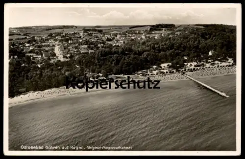 ALTE POSTKARTE OSTSEEBAD GÖHREN RÜGEN ORIGINAL-FLIEGERAUFNAHME 1934 Luftbild Totalansicht Ansichtskarte AK postcard cpa