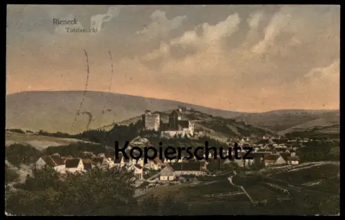 ALTE POSTKARTE RIENECK TOTALANSICHT 1925 Total bei Gemünden Gräfendorf Burgsinn Fellen Ansichtskarte AK postcard cpa