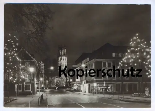 ALTE POSTKARTE MÜNSTER WESTFALEN WEIHNACHT AN DER LUDGERIKIRCHE Weihnachten christmas noel cpa postcard AK Ansichtskarte