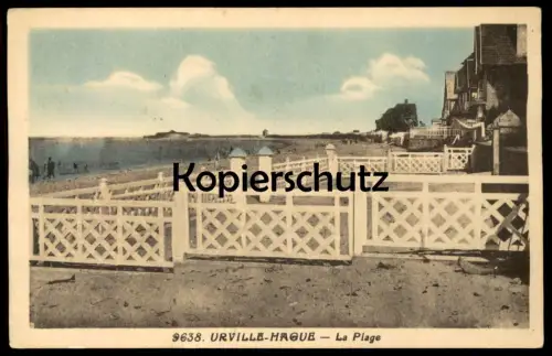 ALTE POSTKARTE URVILLE-HAGUE LA PLAGE 1940 Urville-Nacqueville Strand beach Ansichtskarte AK cpa postcard