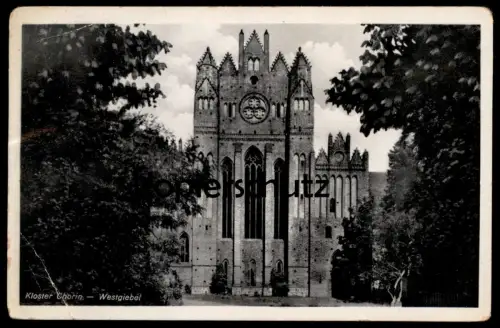 ÄLTERE POSTKARTE KLOSTER CHORIN WESTGIEBEL Britz-Chorin-Oderberg Ldkr. Barnim couvent abbey Ansichtskarte cpa postcard