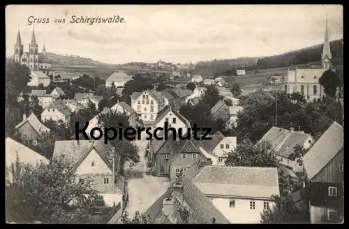 ALTE POSTKARTE GRUSS AUS SCHIRGISWALDE PANORAMA Serachow Schirgiswalde-Kirschau Ansichtskarte AK postcard cpa