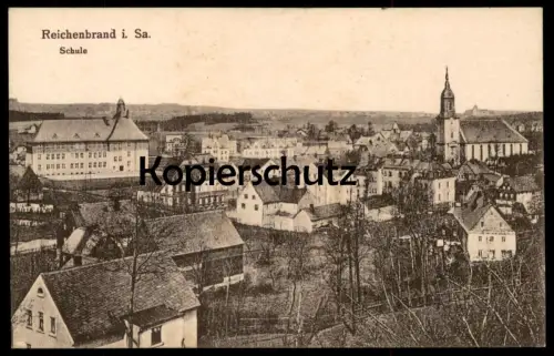 ALTE POSTKARTE REICHENBRAND IN SACHSEN SCHULE Chemnitz school école AK Ansichtskarte postcard cpa