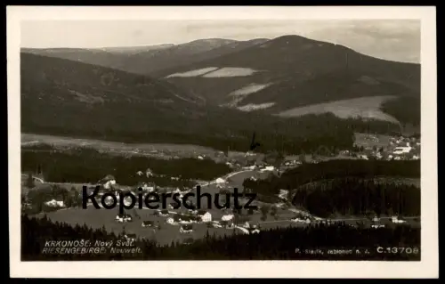 ALTE POSTKARTE NEUWELT NOVY SVET Riesengebirge Krkonose Neue Welt bei Senec Böhmen Slovensko Slowakei Slovakia postcard