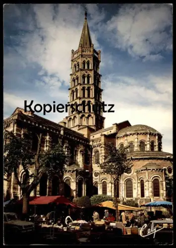 ÄLTERE POSTKARTE TOULOUSE BASILIQUE SAINT-SERNIN Flohmarkt Trödelmarkt marché aux puces flea market sale postcard cpa AK