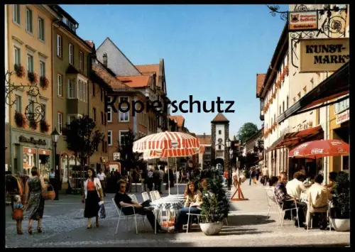POSTKARTE VILLINGEN-SCHWENNINGEN RIETSTRASSE REKLAME STUTTGARTER HOFBRÄU BIER beer Langnese Coca Cola Coke Cocacola