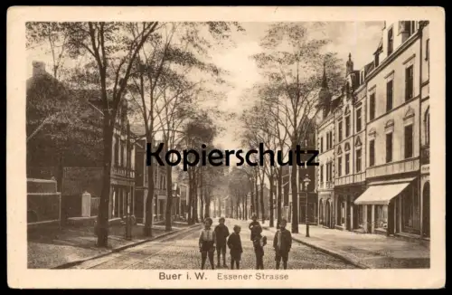 ALTE POSTKARTE GELSENKIRCHEN BUER ESSENER STRASSE ESSENERSTRASSE KINDER Schüler enfants pupil Ansichtskarte cpa postcard